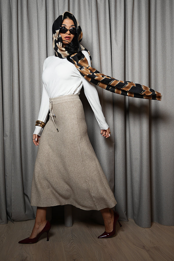 Aurelia Scarf in Brown
