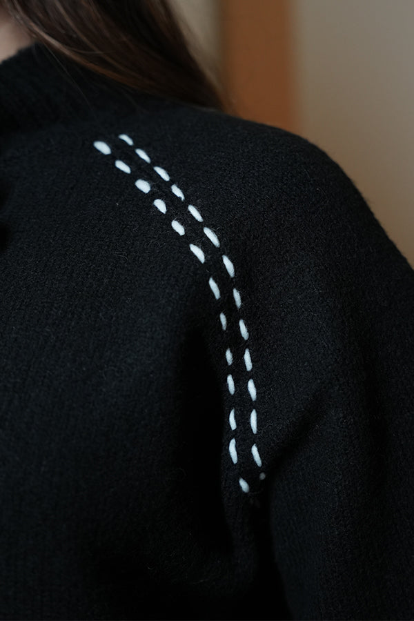 Venetia wool sweater in Black