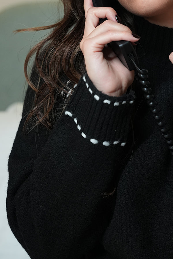 Venetia wool sweater in Black